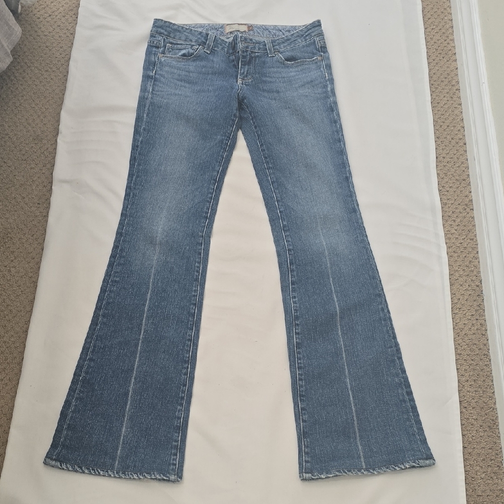 PAIGE Blue Flare‎ Wide Leg, Low Rise Jeans 27